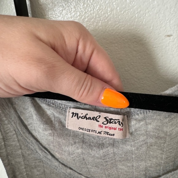 Micheal stars super soft ribbed knit stretch classic tank top sleeveless shirt - Picture 4 of 5